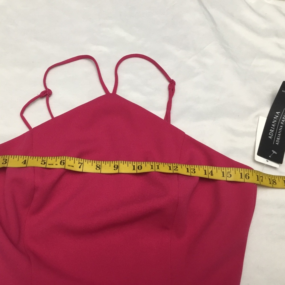 Adrianna Papell Red Halter Tiered Maxi Dress - Picture 16 of 16